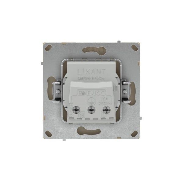 Розетка силовая KANT 2P+E без шторки ванильн. марципан DKC 7015033