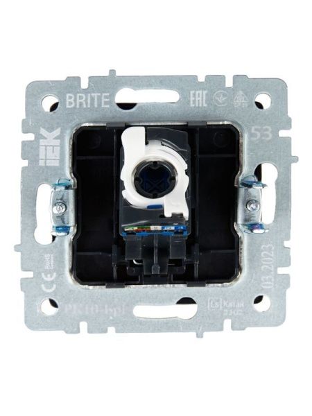 Розетка компьютерная СП RJ45 кат.5E BRITE РК10-БрГ механизм графит IEK BR-K10-1-K53