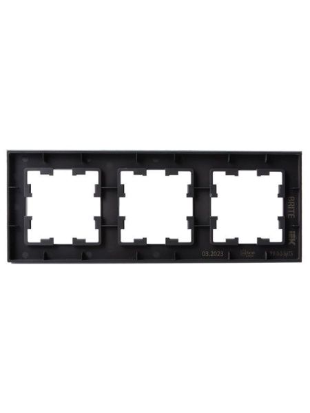 Рамка 3-м BRITE РУ-3-2-БрТБ стекло темн. бронза IEK BR-M32-G-K45