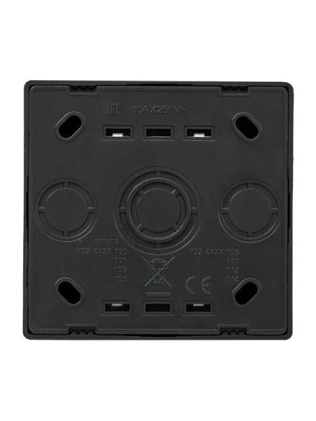 Выключатель 2-кл. ОП LETO 10А IP20 с индикацией черн. бархат LEZARD 752-4200-112