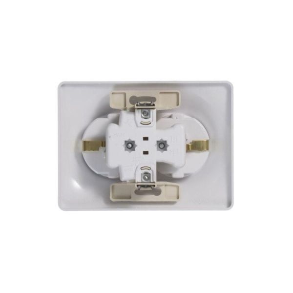 Розетка 2-м СП Glossa 16А IP20 с заземл. в сборе бел. SE GSL000124