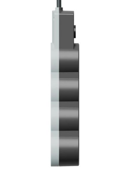Удлинитель 3х3м с заземл. 10А IP20 USB 2800Вт 220В ПВС 3х1 с выкл. черн. КОСМОС YKsm3m3g-Z-VU10А-B