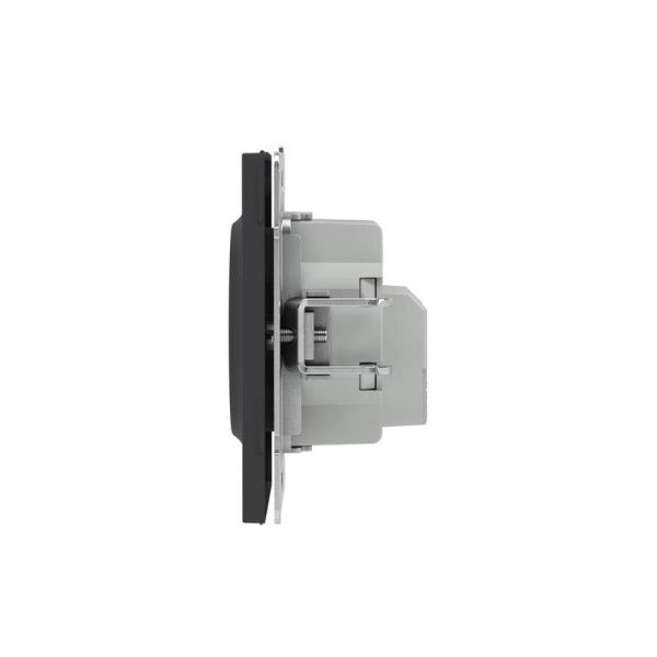 Розетка силовая KANT 2P+E защ. шторки черн. уголь DKC 7012003