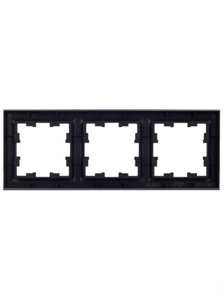 Рамка 3-м BRITE РУ-3-БрЧ черн. IEK BR-M32-K02