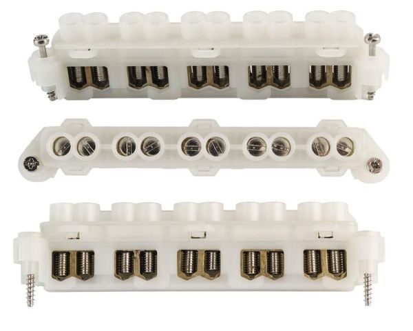 Коробка распределительная 140х140х76мм IP66 в комплекте с клеммным рядом 10х10кв.мм 76А сер. Extherm JB-100-GR