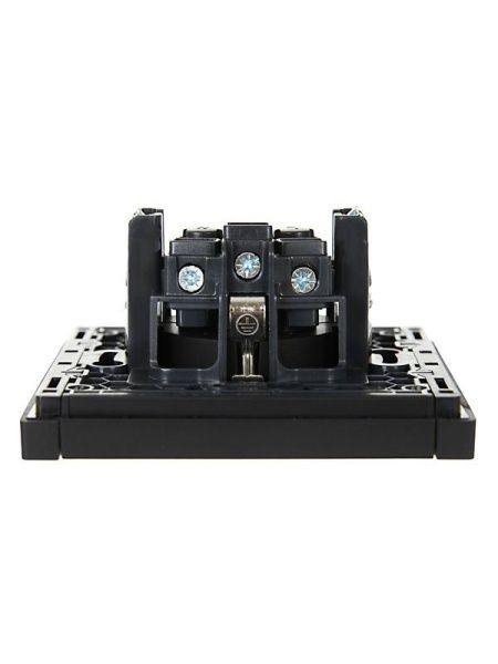 Розетка СП FORTE&PIANO FP115 16А с заземл. защ. шторки винт. крепл. черн. IEK FP-R14-16-K02