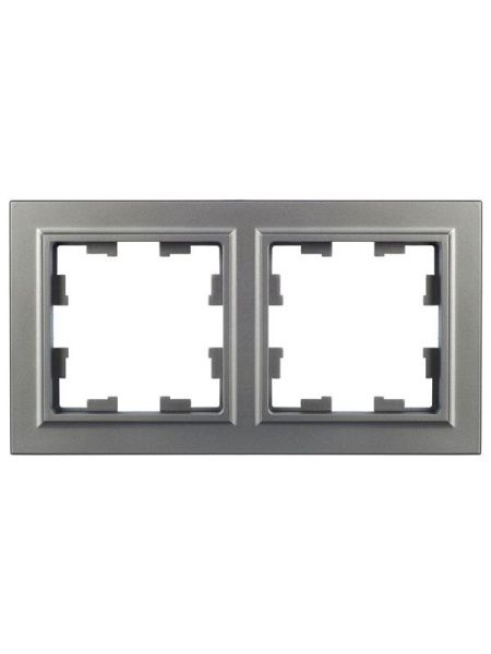 Рамка 2-м BRITE РУ-2-БрС сталь IEK BR-M22-K46