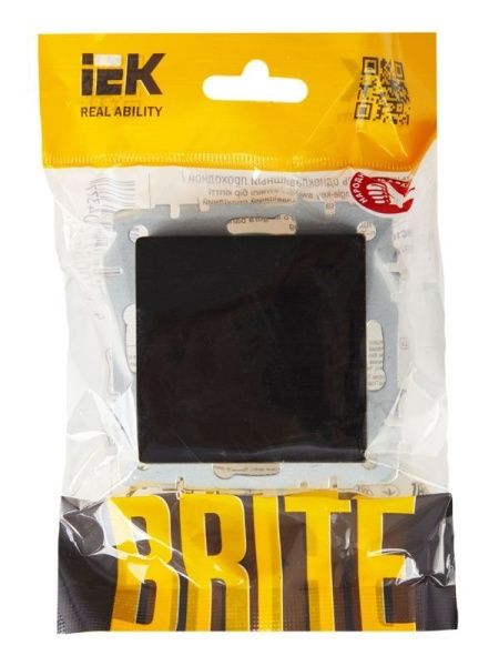 Выключатель проходной 1-кл. СП BRITE ВС10-1-6-БрЧ 10А механизм черн. IEK BR-V12-0-10-K02