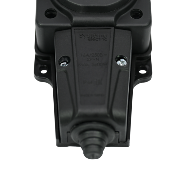 Колодка удлинителя 4-м MultiSet 16А 250В IP44 с заземл. каучук черн. SE MST4104BK