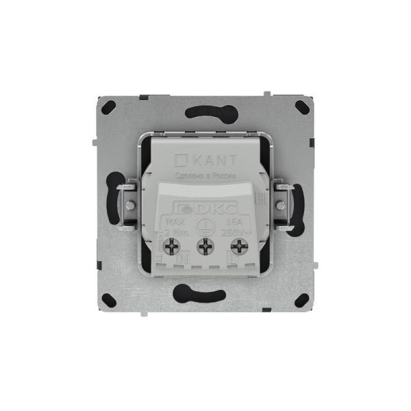Розетка силовая KANT 2P+E защ. шторки черн. уголь DKC 7012003