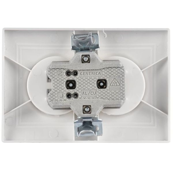 Розетка 2-м СП Кварта 10А IP20 без заземл. без защ. шторок бел. GENERICA ERK23-K01-10-DM