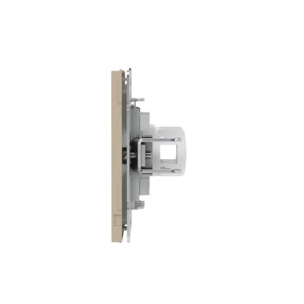 Розетка компьютерная 2-м KANT RJ45 кат.5E без шторки ванильн. марципан DKC 7015664