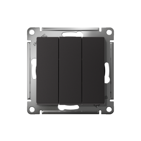 Выключатель 3-кл. СП AtlasDesign 10А IP20 (сх. 1+1+1) 10AX механизм карбон SE ATN001031
