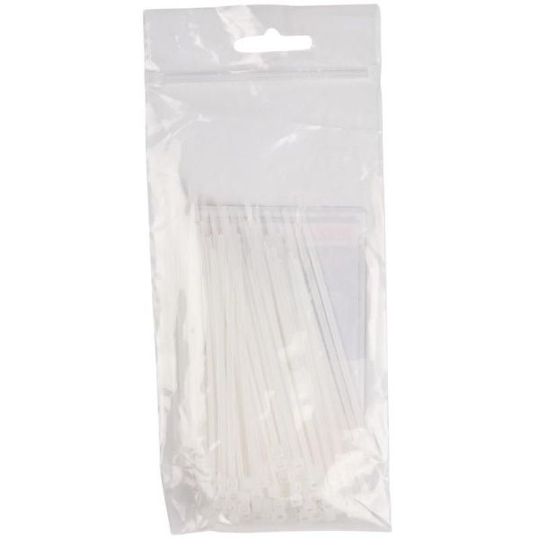 Хомут кабельный (стяжка) PCT 2.5х080-100WH 2.5х80 PA6.6 бел. (уп.100шт) JazzWay 5053670