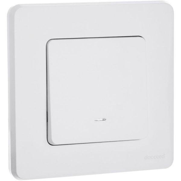 Выключатель 1-кл. Inspiria 10А IP20 250В 10AX с подсветкой/индикацией механизм бел. IEK 673610
