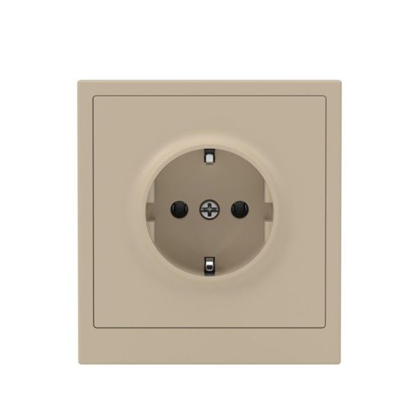 Розетка силовая KANT 2P+E без шторки ванильн. марципан DKC 7015033