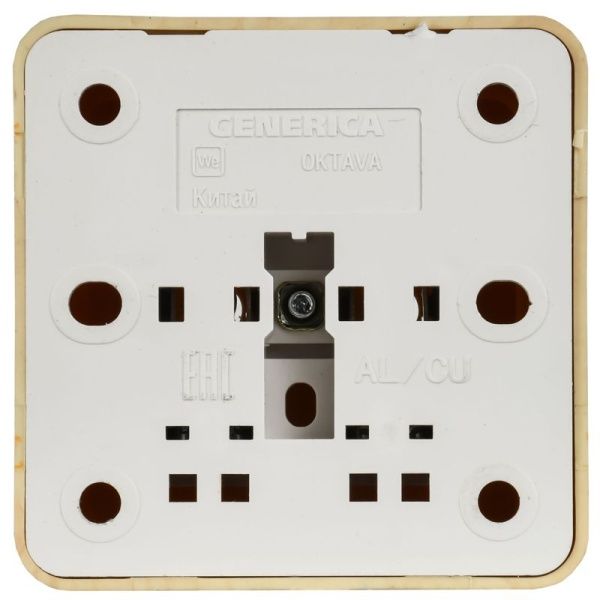 Розетка 1-м ОП Октава 10А IP20 без заземл. сосна GENERICA ERO10-K03-10-DC