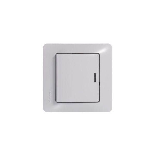 Переключатель проходной 1-кл. СП Glossa 10А IP20 (сх. 6а) 10AX с подсветкой механизм бел. SE GSL000163