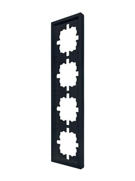 Рамка 4-м ZIMA горизонт. черн. бархат LEZARD 704-4200-149