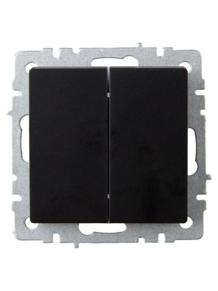 Выключатель проходной 2-кл. СП BRITE ВС10-2-6-БрЧ 10А механизм черн. IEK BR-V22-0-10-K02