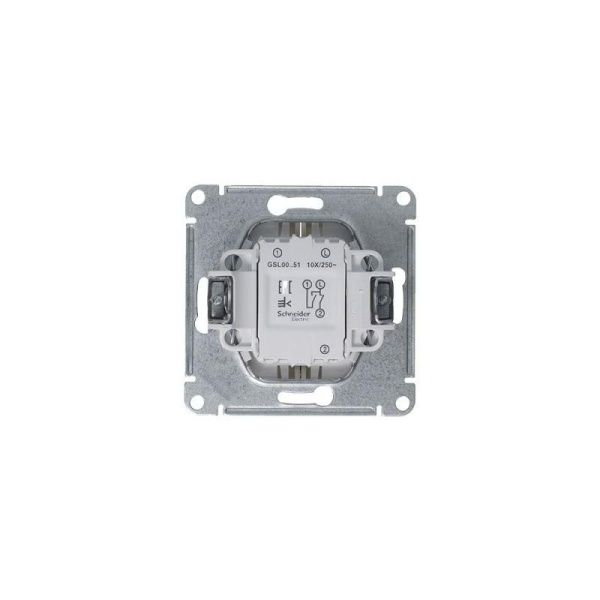 Выключатель 2-кл. СП Glossa 10А IP20 (сх. 5) 10AX механизм платина SE GSL001251