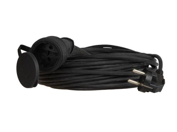 Удлинитель-шнур 1х30м 10А IP44 3500Вт 220-350В КГ 2х1.0мм каучук КОСМОС YSHKsm30m-1g(10A)KG