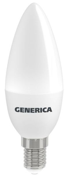 Лампа светодиодная C35 12Вт свеча 6500К E14 230В GENERICA LL-C35-12-230-65-E14-G