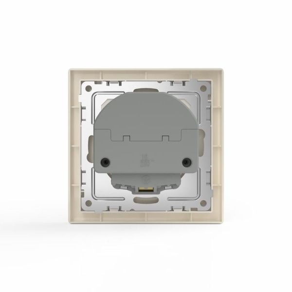 Розетка 1-м СП Pixel IP20 с заземл. с 2-мя заряд. устр. USB тип A+C механизм беж. TOKOV ELECTRIC TKE-PX-R1U2AC-C02