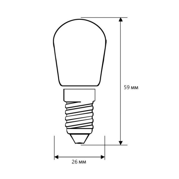 Лампа светодиодная LED2-T26/845/E14 2Вт шар матовая матовая 4500К бел. E14 170лм 207-244В Camelion 13154