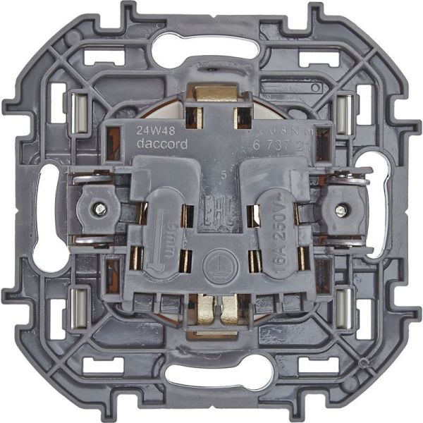 Розетка 1-м СП Inspiria 16А IP20 250В 2P+E немецк. стандарт механизм сл. кость IEK 673721