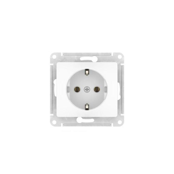 Розетка Glossa 16А с заземл. быстрозажим. клем. механизм бел. SE GSL000143S