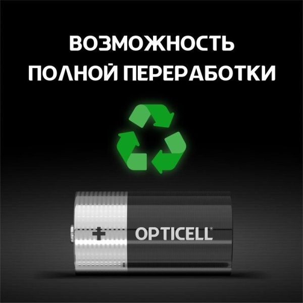 Элемент питания алкалиновый C/LR14 1.5В (блист. 2шт) Basic Opticell 5051004/6051004