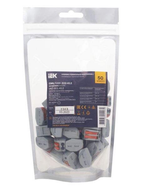 Клемма строительно-монтажная СМК 222-412 IEK UKZ-001-412