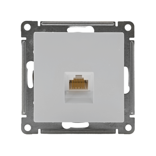 Розетка компьютерная 1-м AtlasDesign RJ45 кат.5E механизм бел. SE ATN000183