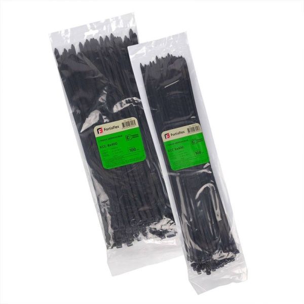 Хомут кабельный КСС 5х400 нейл. черн. (уп.100шт) Fortisflex 49790