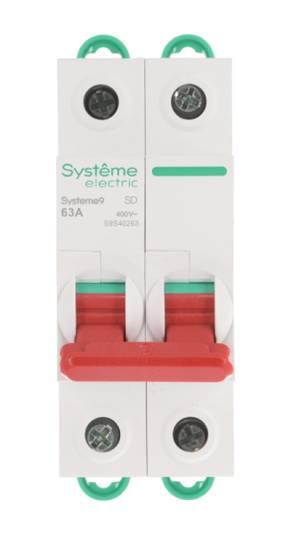 Выключатель нагрузки 2п 63А Systeme9 400В SE S9S40263