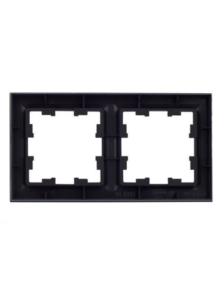 Рамка 2-м BRITE РУ-2-БрГ графит IEK BR-M22-K53