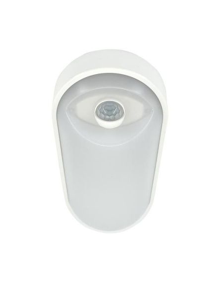 Светильник светодиодный WP 15 C 12W OP 840 W10L22 WH MDM 220х106х60мм 12Вт 4000К IP54 ЖКХ овал. пылевлагозащ. с датчиком движ. бел. Русский Свет 15071524500